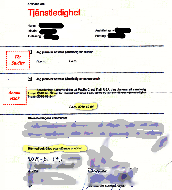 Tjänsledighet beviljad! / Leave of absence&nbsp;approved!